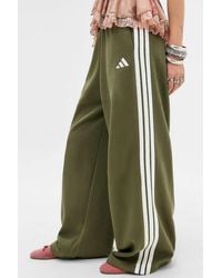 adidas - Olive 3-stripes Jersey Track Pants - Lyst
