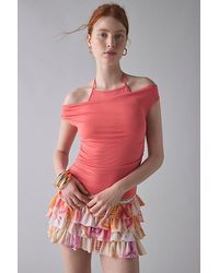 Urban Outfitters - Uo Marni Short Sleeve Layered Twofer Crop Top - Lyst