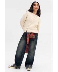 BDG - Kayla Mixed Media Lowrider Jeans 26w 32l At Urban Outfitters - Lyst