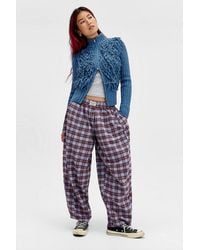 BDG - Check Brushed Barrel Trousers - Lyst