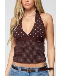 Edikted - Ginny Mixed Polka Dot Halter Top - Lyst