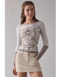 Kimchi Blue - Double Trouble Twofer Layered Graphic Long Sleeve Tee - Lyst