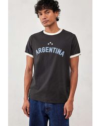 Urban Outfitters - Uo Black Argentina Ringer T-shirt - Lyst