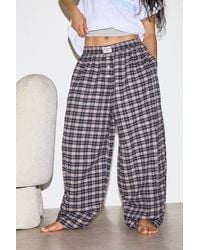 Out From Under - Brushed Check Barrel Trousers - Lyst