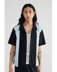 Urban Outfitters - Uo Paneled Seersucker Bowling Shirt Top - Lyst