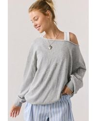 Out From Under - Ariana Oversized Off-The-Shoulder Sweatshirt - Lyst
