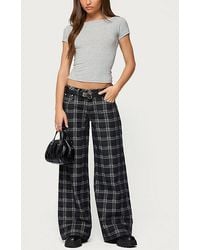 Edikted - Kailani Plaid Low Rise Baggy Jeans - Lyst