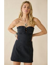 BDG Joelle Denim Shapeless Mini Dress In Indigo,at Urban Outfitters in Blue  | Lyst