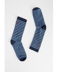 Urban Outfitters - Uo Blue Tonal Stripe Socks - Lyst