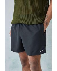 Nike - Solid Black Swim Shorts - Lyst