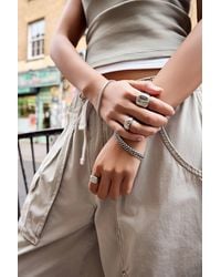 Urban Outfitters - Uo Chunky Stainless Steel Rings 3-pack - Lyst