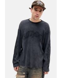 Ed Hardy - Uo Exclusive Black Appliqué Tattoo T-shirt - Lyst