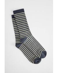 Urban Outfitters - Uo Grey Grunge Stripe Socks - Lyst
