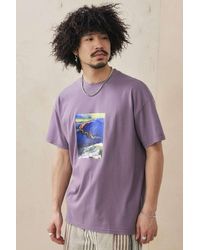 Urban Outfitters - Uo Purple Marek Biegalski T-shirt - Lyst