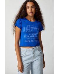 Urban Outfitters - Led Zeppelin Concert Baby Tee - Lyst