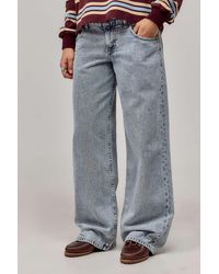 Motel - Low Rise Parallel Wide Leg Jeans - Lyst