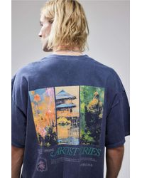 Urban Outfitters - Uo Navy Artist Series T-shirt - Lyst