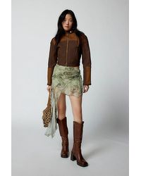 Urban Outfitters - Uo Charlie Mesh Asymmetrical Mini Skirt - Lyst