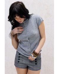 Urban Outfitters - Uo Funnel Short Sleeve Cardigan - Lyst