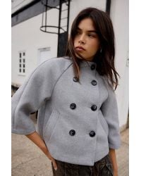 Kimchi Blue - Viv 3/4 Sleeve Pea Coat Jacket - Lyst