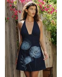 Kimchi Blue Charlie Printed Halter Mini Dress | Lyst