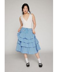 Kimchi Blue - Kimchi Diana Tiered Maxi Skirt - Lyst