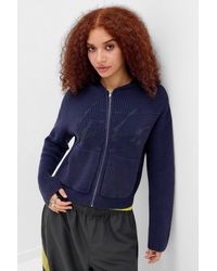 iets frans... - Acid Wash Zip-through Knit Hoodie - Lyst