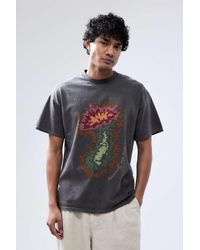 Urban Outfitters - Uo Brown Mushroom Blur T-shirt - Lyst