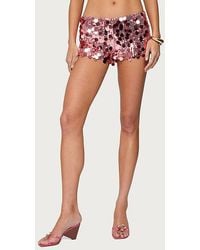 Edikted - Sephira Sequin Micro Shorts - Lyst