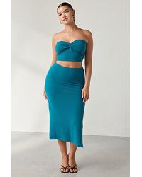 Urban Outfitters - Uo Oasis Knit Tube Top & Midi Skirt 2-Piece Set - Lyst