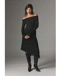 Urban Outfitters - Uo Yaya Asymmetrical Off-The-Shoulder Midi Dress - Lyst