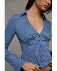 BDG - Aria Button-through Long Sleeve Shirt - Lyst