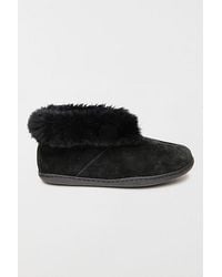 Minnetonka - Suede Sheepskin Ankle Boot Slippers - Lyst