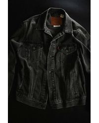 Levi's Vintage Relaxed Fit Trucker Denim Jacket in Black for Men | Lyst ...
