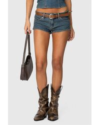 Edikted - Jagger Low Rise Denim Shorts - Lyst