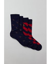 Polo Ralph Lauren - Pheasant & Stripe Crew Sock 2-Pack - Lyst