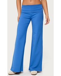 Edikted - Wide Leg Fold Over Pants - Lyst