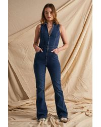 Grey BDG Della Denim Jumpsuit in Grey Womens Clothing Jumpsuits and rompers Full-length jumpsuits and rompers 
