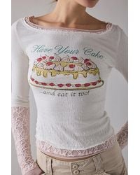 Kimchi Blue - Double Trouble Twofer Layered Graphic Long Sleeve Tee - Lyst