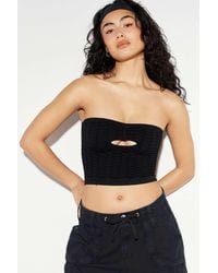 Out From Under - Arden Textured Cut-out Tube Top - Lyst