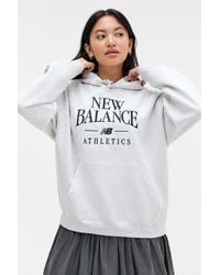 New Balance - Linear Heritage Embroidered Hoodie - Lyst