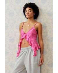 Kimchi Blue - Jessica Tie-front Cami 2xs At Urban Outfitters - Lyst