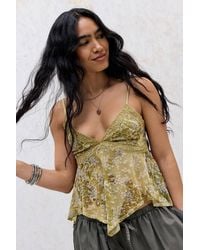 Kimchi Blue - Celia Flocked Babydoll Cami - Lyst