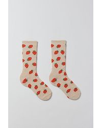 Urban Outfitters - Strawberry Allover Print Crew Sock - Lyst