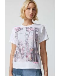 Urban Outfitters The Offspring Stripe Graphic Tee in Natural
