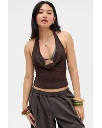 Silence + Noise - Silence + Noise Cali Cowl Neck Diamanté Top - Lyst
