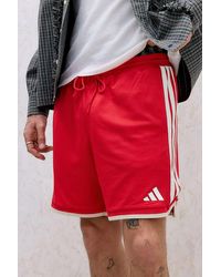 adidas - Red Stadium Mesh Shorts - Lyst