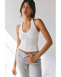 Out From Under - Charlie Seamless Knit Halter Crop Top - Lyst