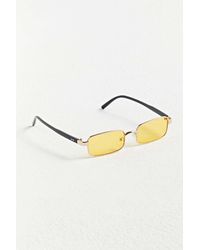 Urban Outfitters Uo Runner Up Square Sunglasses - Yellow