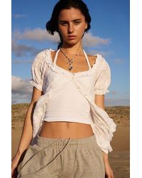 Urban Outfitters - Coralie Pearl And Bead Bow Necklace - Lyst